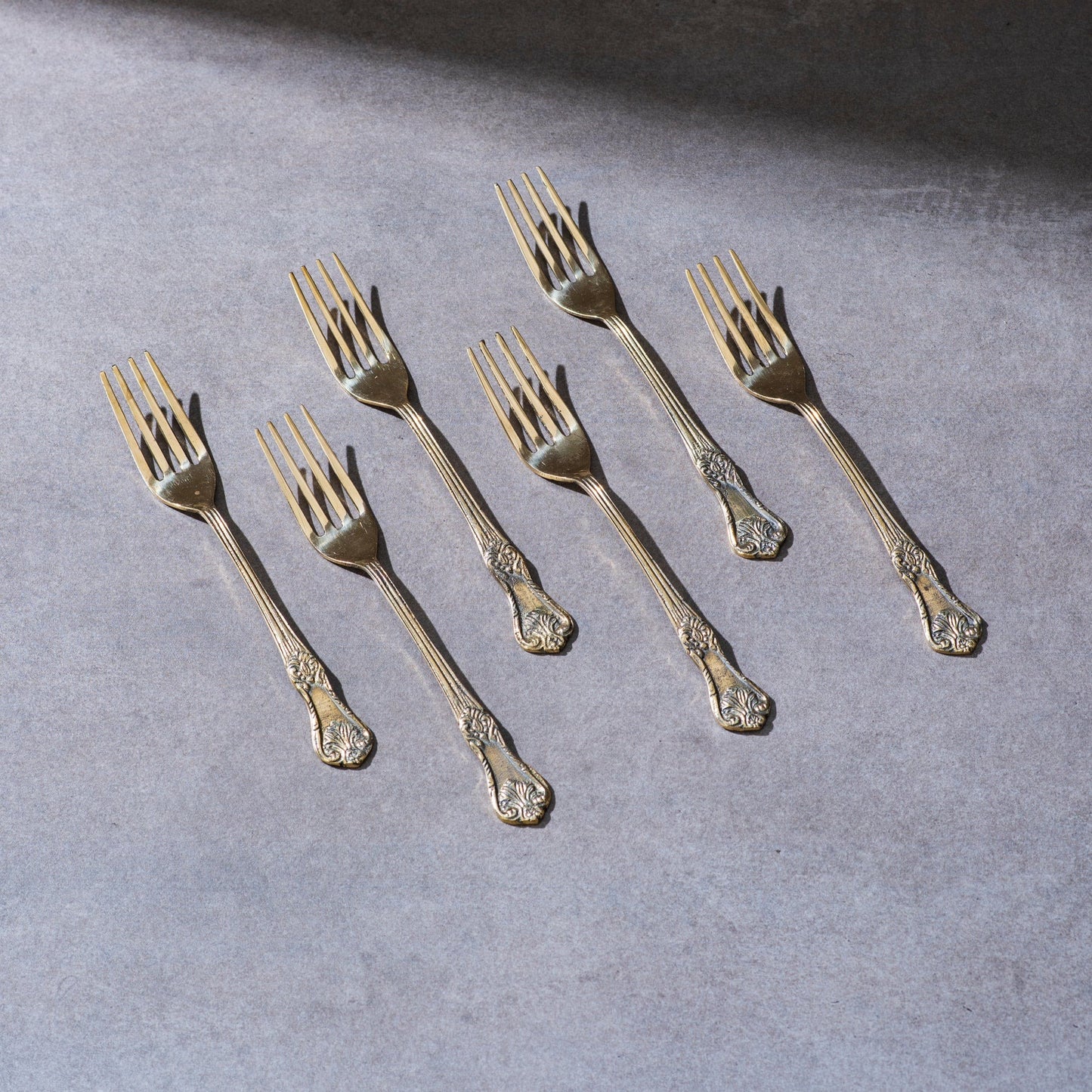 Gift Box Of Cutlery (Engraved Brass Forks & Spoons) | Brass Cookware