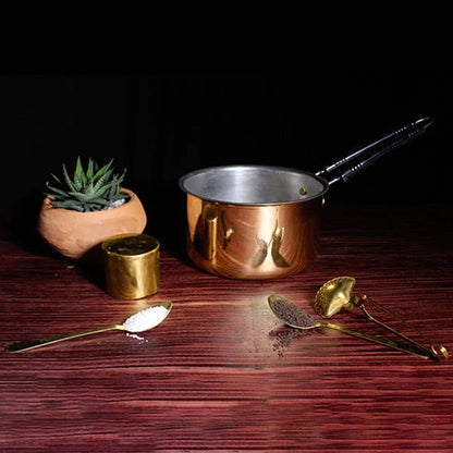 Set Of 3 Brass Saucepans (1L, 1.5L, 2L) | Brass Cookware
