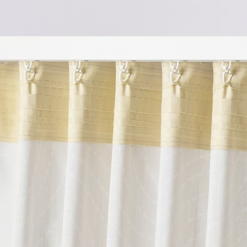 IKEA AKERMOLKE Curtains, 1 pair, beige, 145x250 cm (57x98 ") | IKEA Curtains | Eachdaykart