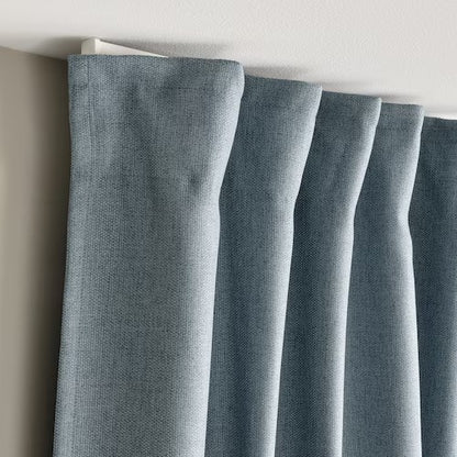IKEA ANNAKAJSA Room darkening curtains, 1 pair, grey-blue, 145x250 cm (57x98 ") | IKEA Curtains | Eachdaykart