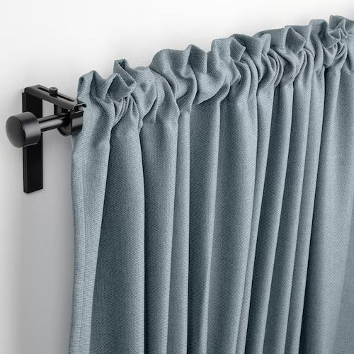 IKEA ANNAKAJSA Room darkening curtains, 1 pair, grey-blue, 145x250 cm (57x98 ") | IKEA Curtains | Eachdaykart