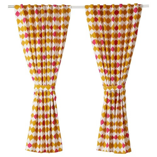 IKEA AROMATISK Curtain, multicolour, 145x150 cm (57x59 ") | IKEA Curtains | Eachdaykart
