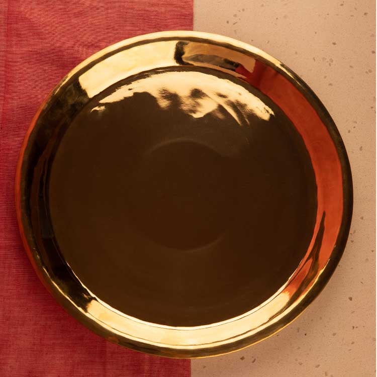 Handmade Brass Plate | Brass Cookware