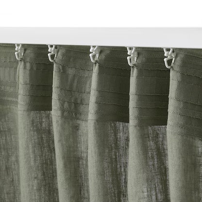 IKEA DYTAG Curtains, 1 pair, grey-green, 145x250 cm (57x98 ") | IKEA Curtains | Eachdaykart