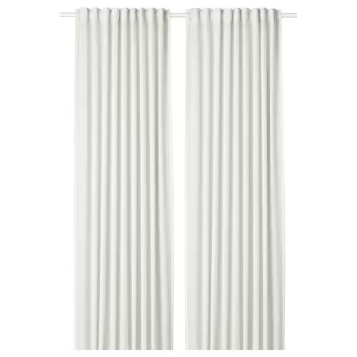 IKEA HILJA Curtains, 1 pair, white, 145x250 cm (57x98 ") | IKEA Curtains | Eachdaykart