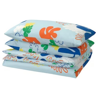 IKEA KANTDRACENA Duvet cover and 2 pillowcases, 240x220/50x80 cm (94x87/20x31 ") | IKEA Bed linen | Eachdaykart