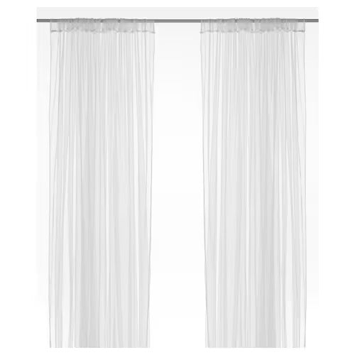 IKEA LILL Net curtains, 1 pair, white, 280x250 cm (110x98 ") | IKEA Curtains | Eachdaykart