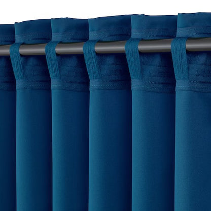IKEA MAJGULL Block-out curtains, 1 pair, dark blue, 145x250 cm (57x98 ") | IKEA Curtains | Eachdaykart