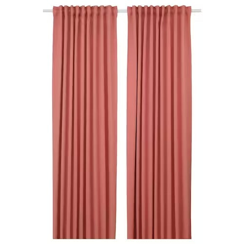 IKEA MAJGULL Room darkening curtains, 1 pair, pink, 145x250 cm (57x98 ") | IKEA Curtains | Eachdaykart