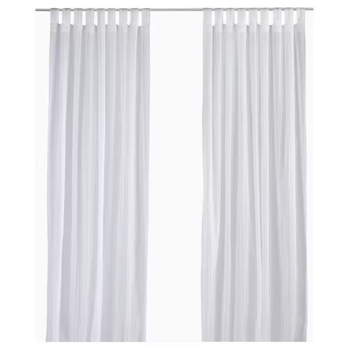 IKEA MATILDA Sheer curtains, 1 pair, white, 140x250 cm (55x98 ") | IKEA Curtains | Eachdaykart