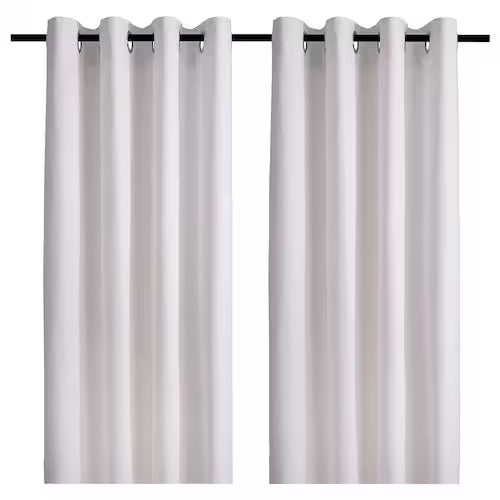 IKEA MERETE Curtains, 1 pair, white, 145x150 cm (57x59 ") | IKEA Curtains | Eachdaykart