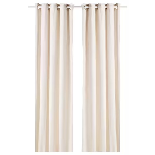 IKEA MOALINA Curtains, 1 pair, beige, 145x250 cm (57x98 ") | IKEA Curtains | Eachdaykart