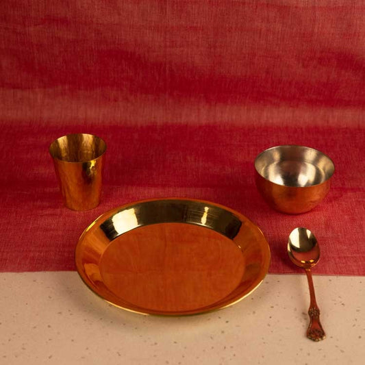 Quarter Plate Set | Brass Cookware