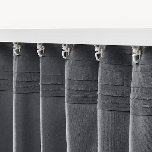 IKEA SANELA Room darkening curtains, 1 pair, dark grey, 140x250 cm (55x98 ") | IKEA Curtains | Eachdaykart