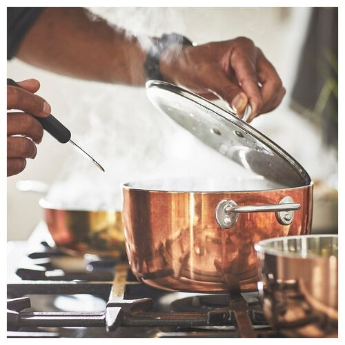 IKEA FINMAT Pot with lid, copper/stainless steel | IKEA Pots & sauce pans | Eachdaykart