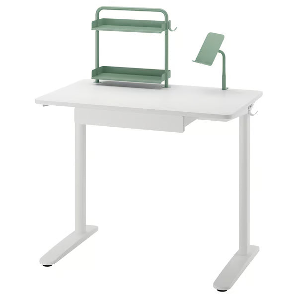 IKEA RELATERA Desk combination, white/light grey-green, 90x60 cm (35 3/8x23 5/8 ")