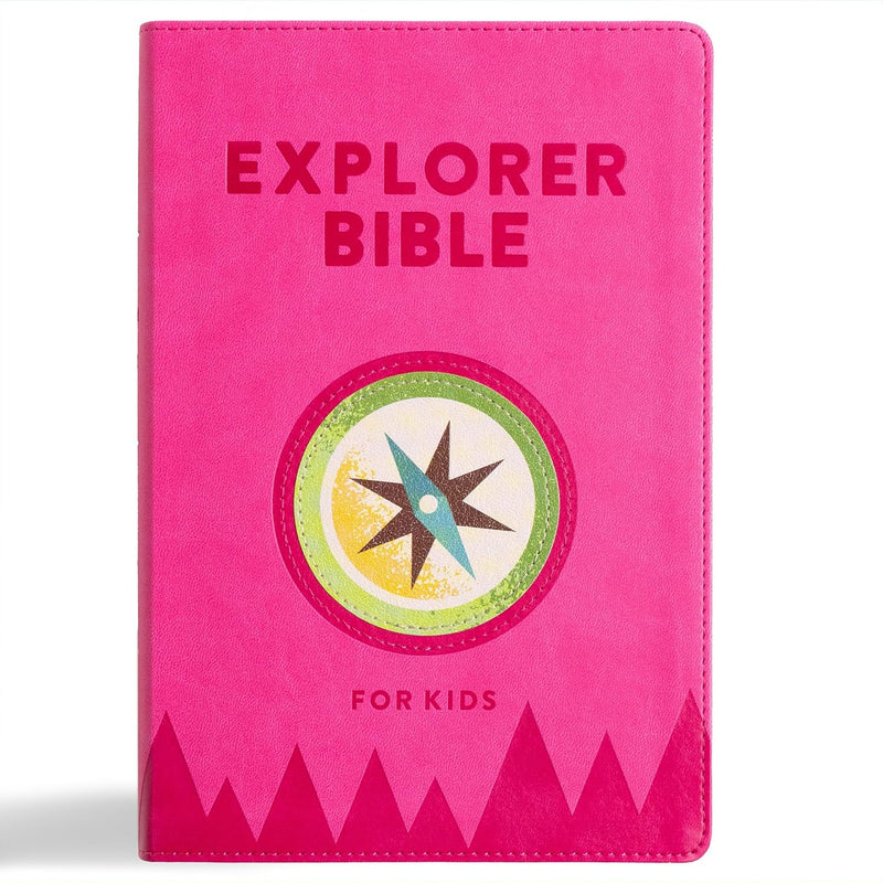 KJV Explorer Bible for Kids, Bubble Gum LeatherTouch by Holman Bible Publishers