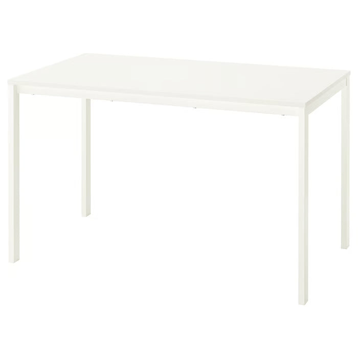 IKEA VIHALS Table, white/white, 125x74 cm (49 1/4x29 1/8 ")