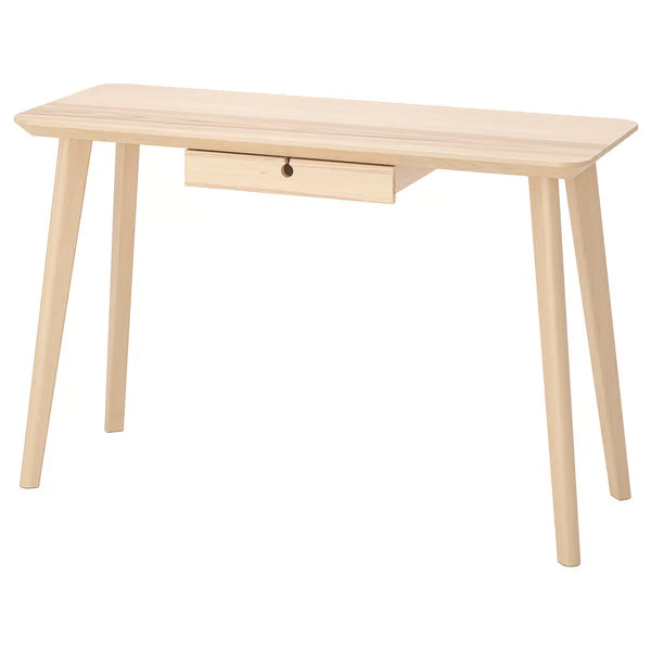 IKEA LISABO Desk, ash veneer, 118x45 cm (46 1/2x17 3/4 ")
