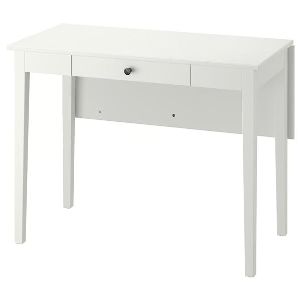 IKEA IDANAS Drop-leaf table, white, 51/86x96 cm (20 1/8/33 7/8x37 3/4 ")