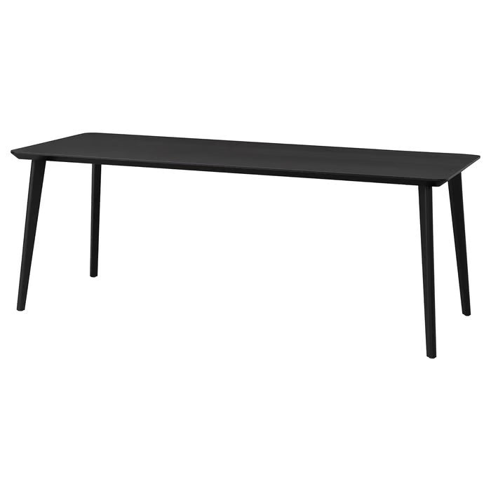 IKEA LISABO Table, black/ash veneer, 200x78 cm (78 3/4x30 3/4 ")