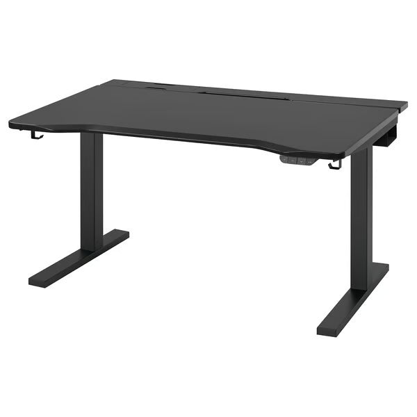 IKEA UTMANING Gaming desk sit/stand, electric/black, 120x80 cm (47 1/4x31 1/2 ")