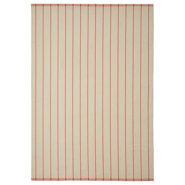 IKEA RIDSTIG Rug, flatwoven, off-white/red, 170x240 cm (5 ' 7 "x7 ' 10 ")