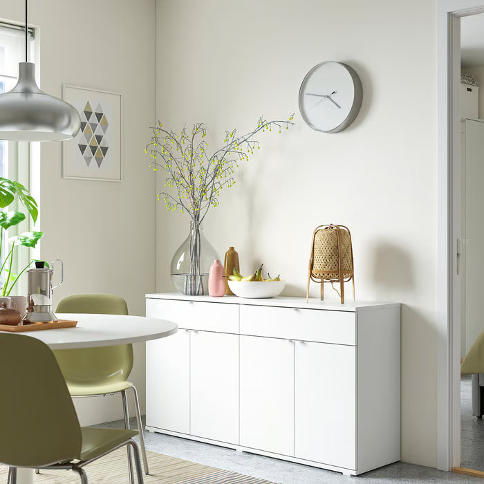 IKEA VIHALS Sideboard, white, 140x37x75 cm (55 1/8x14 5/8x29 1/2 ")