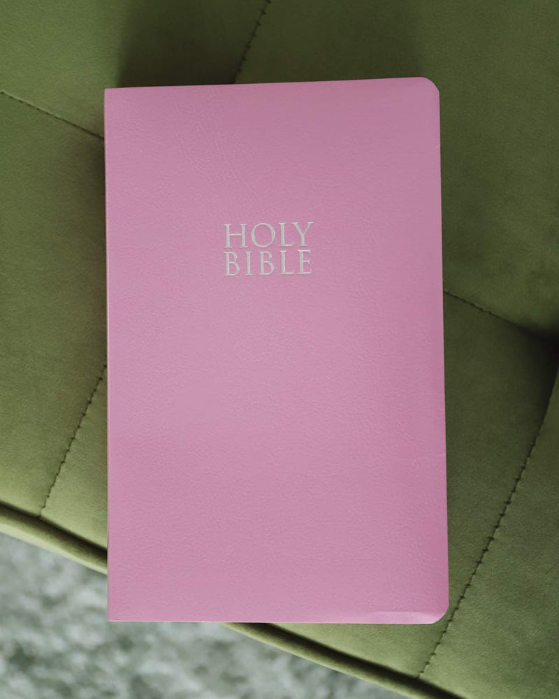 NIV Gift and Award Bible – Leather-Look, Pink, Red Letter Edition  by Zondervan