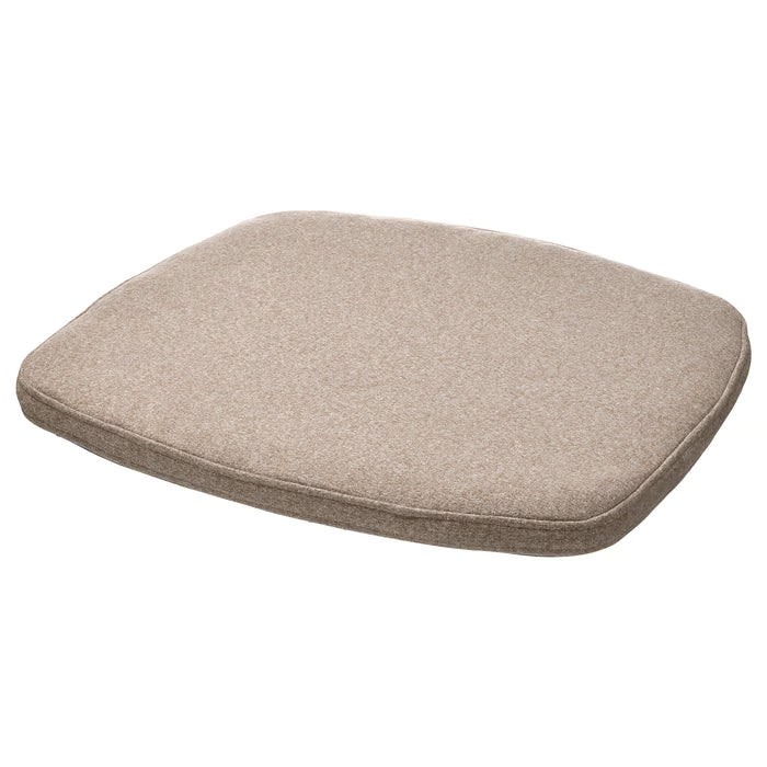 IKEA ALVGRÄSMAL Chair pad, beige, 32.6/31.3x33x3 cm (13/12x13x1 ")