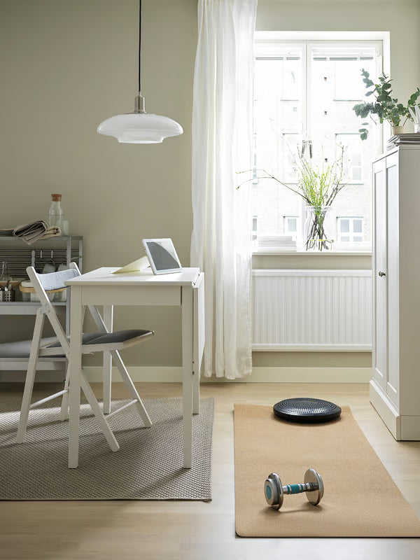 IKEA IDANAS Drop-leaf table, white, 51/86x96 cm (20 1/8/33 7/8x37 3/4 ")