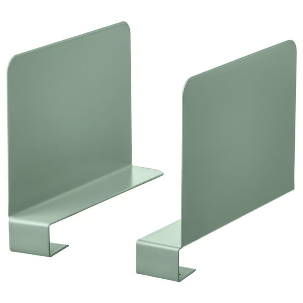 IKEA RELATERA Book-end, light grey-green, 2 pieces