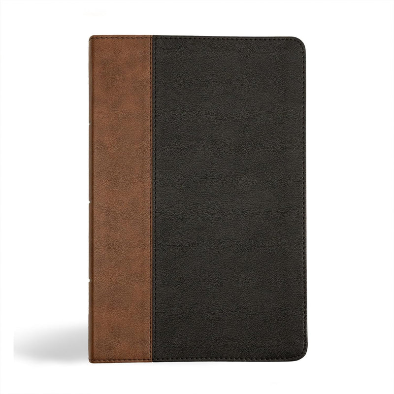 Personal Size Giant Print Bible, Black/Brown LeatherTouch by Holman Bible Publishers