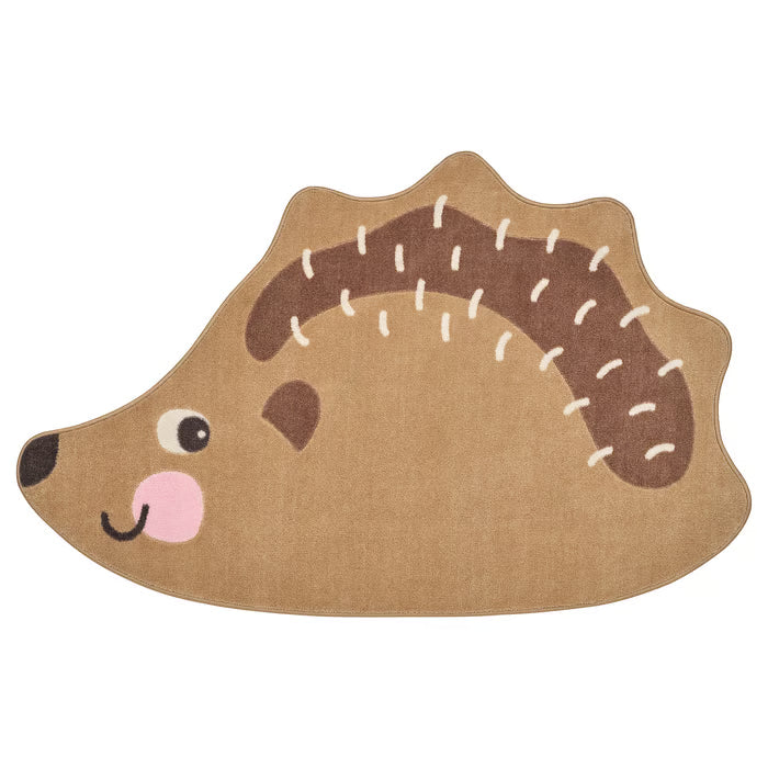 IKEA BRUMMIG Rug, hedgehog shaped/brown, 94x150 cm (3 ' 1 "x4 ' 11 ")