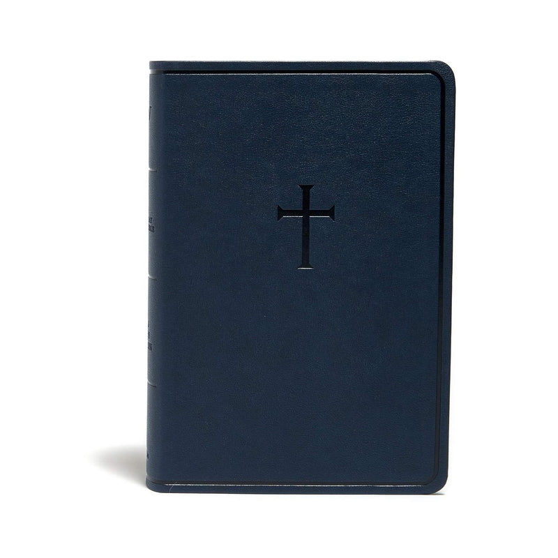 KJV Everyday Study Bible, Navy Cross Leather Touch by Holman Bible Publishers