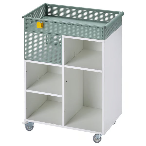 IKEA OVNING Trolley, white/grey-green, 54x33 cm (21 1/4x13 ")