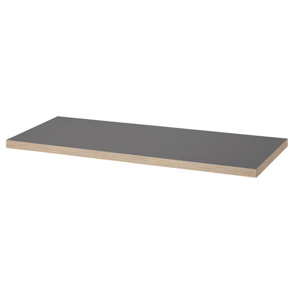 IKEA LAGKAPTEN Table top, dark grey/wood effect, 120x60 cm (47 1/4x23 5/8 ")