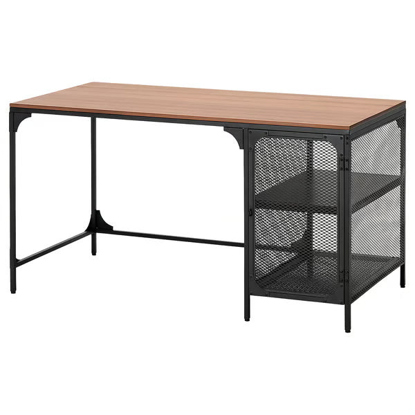 IKEA FJALLBO Desk, black, 140x70 cm (55 1/8x27 1/2 ")