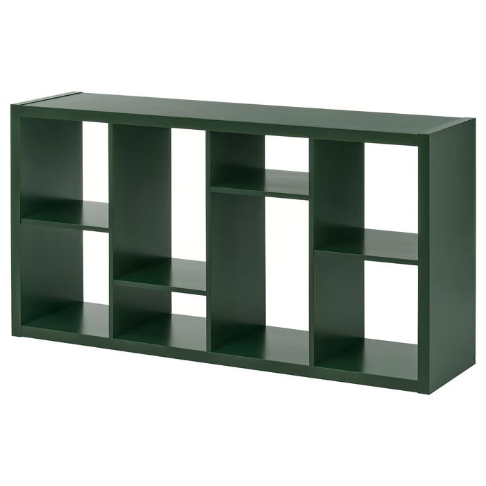 IKEA KALLAX Shelving unit, dark green, 147x77 cm (57 5/8x30 1/8 ")