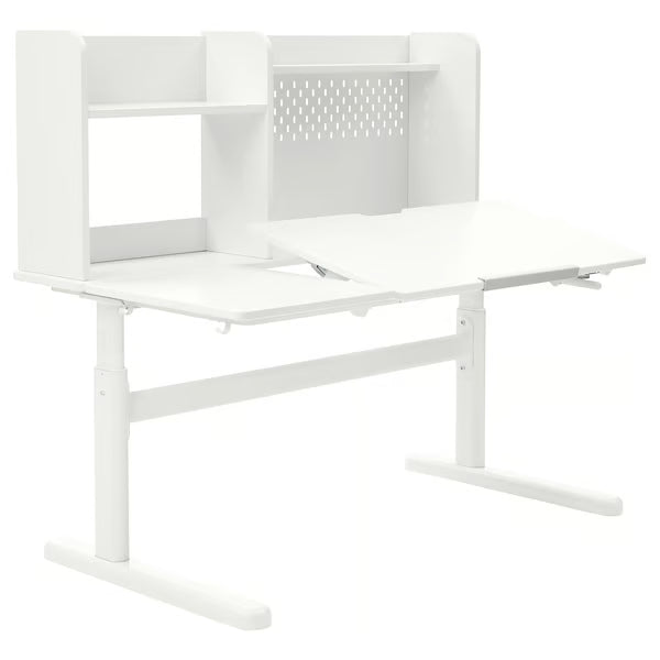 IKEA BERGLARKA Desk, white/tiltable, 120x70 cm (47 1/4x27 1/2 ")