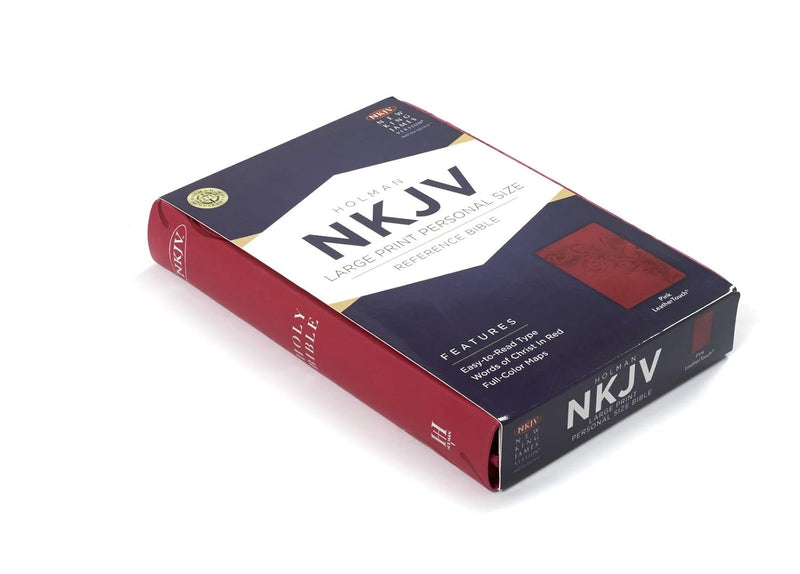NKJV Large Print Personal Size Reference Bible, Pink LeatherTouch by Holman Bible Staff