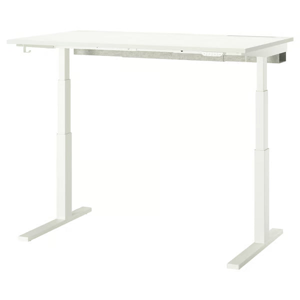 IKEA MITTZON Desk sit/stand, electric white, 140x80 cm (55 1/8x31 1/2 ")