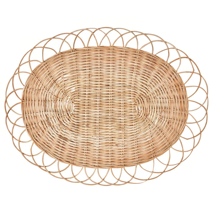 IKEA VARGFISK Place mat, natural/rattan handmade, 35 cm (13 ¾ ")