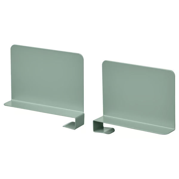IKEA RELATERA Book-end, light grey-green, 2 pieces