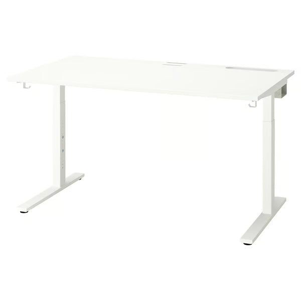 IKEA MITTZON Desk, white, 140x80 cm (55 1/8x31 1/2 ")
