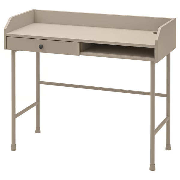 IKEA HAUGA Desk, beige, 100x45 cm (39 3/8x17 7/8 ")