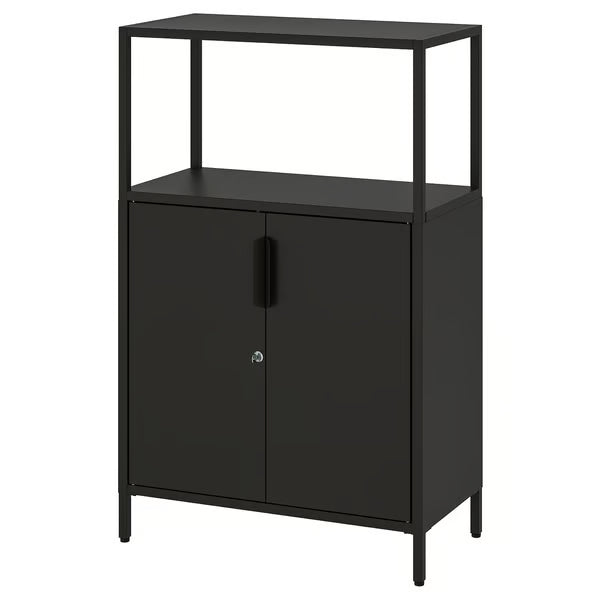 IKEA TROTTEN Cabinet with doors, anthracite, 70x35x110 cm (27 1/2x13 3/4x43 1/4 ")
