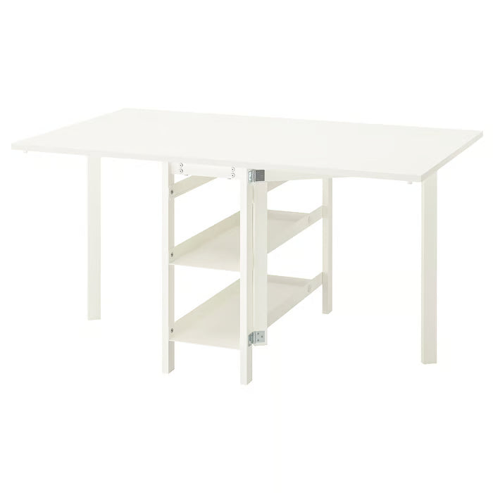 IKEA VIHALS Gateleg table, white, 39/95/151x90 cm (15 3/8/37 3/8/59 1/2x35 3/8 ")