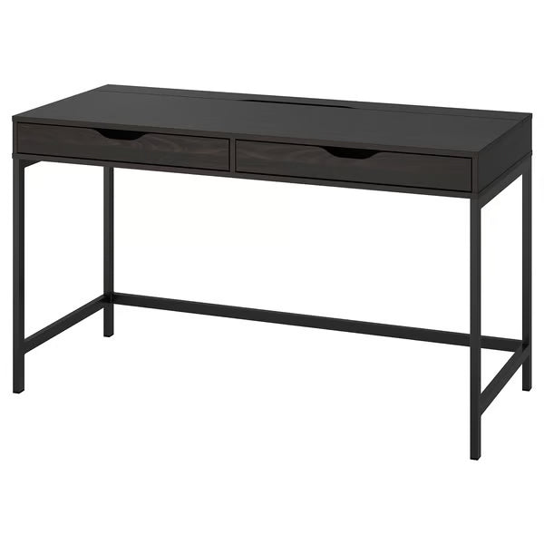 IKEA ALEX Desk, black-brown, 132x58 cm (52x22 7/8 ")