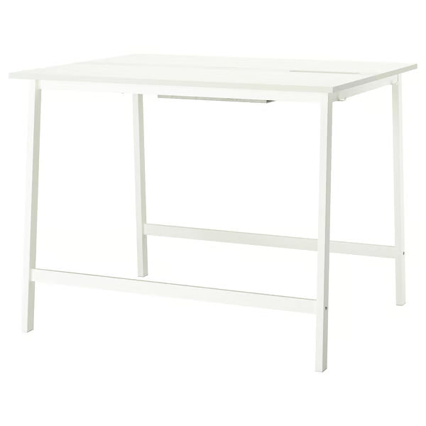IKEA MITTZON Conference table, white, 140x108x105 cm (55 1/8x42 1/2x41 3/8 ")